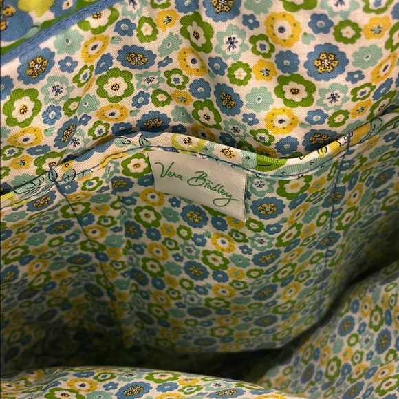Vera Bradley Blue, Green & Yellow Quilted Floral Tote with Zip Pouch. EUC - Picture 4 of 4